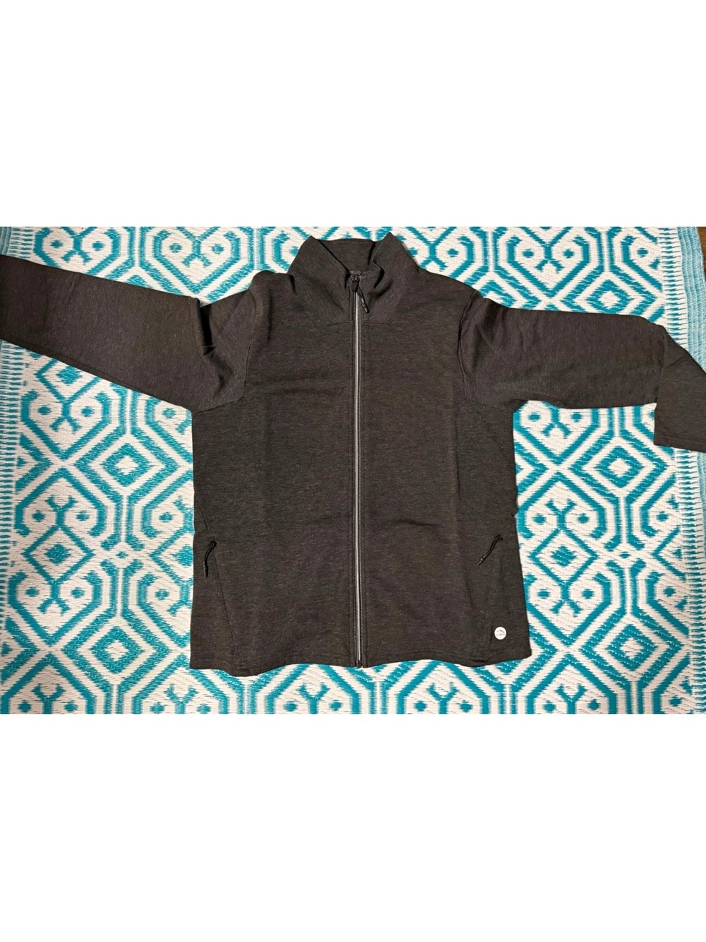 L.L.Bean Men’s Gray Full Zip Jacket Slightly Fitted Stand-Up Collar Size M